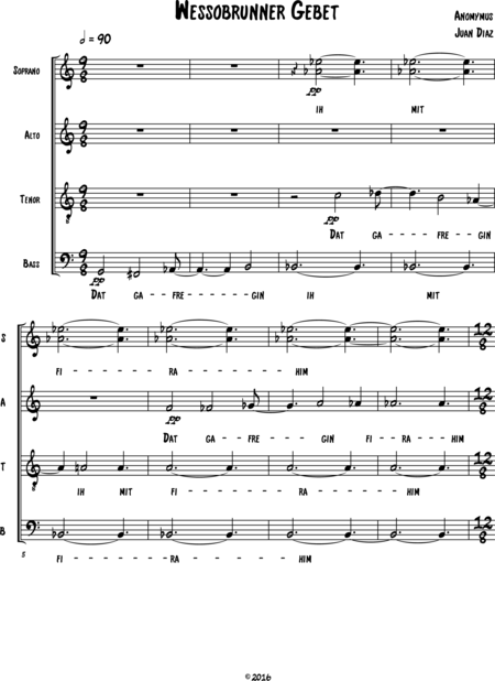 Díaz Oñoro, Juan Manuel: Diabelli-Contest 2016 - Coro>SSAATTBB:0