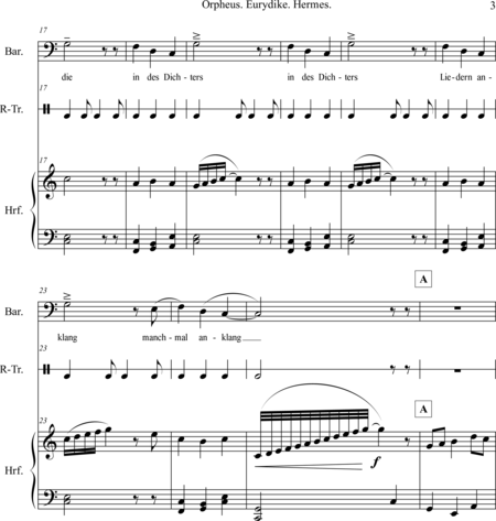 Mücher, Alwin: Carl Orff Competition 2018 Orpheus. Eurydike. Hermes. Opus 67 - Solo>X+Perc+Arp:2