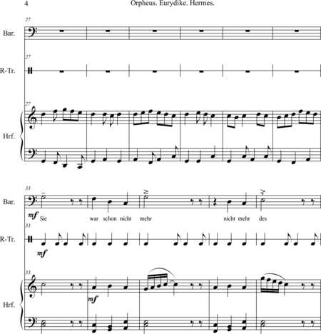 Mücher, Alwin: Carl Orff Competition 2018 Orpheus. Eurydike. Hermes. Opus 67 - Solo>X+Perc+Arp:3