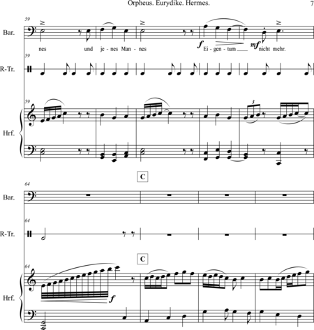 Mücher, Alwin: Carl Orff Competition 2018 Orpheus. Eurydike. Hermes. Opus 67 - Solo>X+Perc+Arp:6
