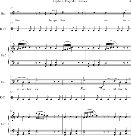 Mücher, Alwin: Carl Orff Competition 2018 Orpheus. Eurydike. Hermes. Opus 67 - Solo>X+Perc+Arp:8