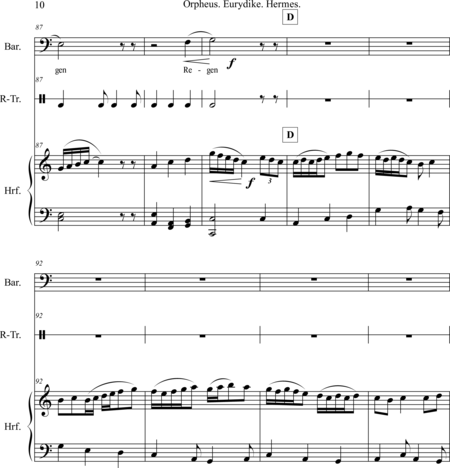 Mücher, Alwin: Carl Orff Competition 2018 Orpheus. Eurydike. Hermes. Opus 67 - Solo>X+Perc+Arp:9