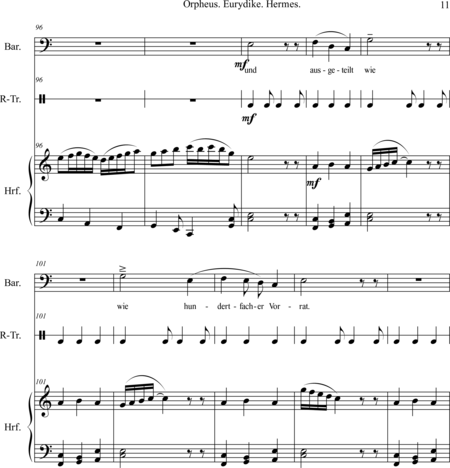 Mücher, Alwin: Carl Orff Competition 2018 Orpheus. Eurydike. Hermes. Opus 67 - Solo>X+Perc+Arp:10