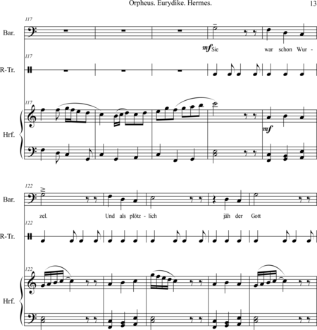 Mücher, Alwin: Carl Orff Competition 2018 Orpheus. Eurydike. Hermes. Opus 67 - Solo>X+Perc+Arp:12