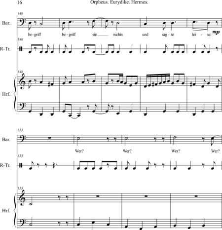 Mücher, Alwin: Carl Orff Competition 2018 Orpheus. Eurydike. Hermes. Opus 67 - Solo>X+Perc+Arp:15
