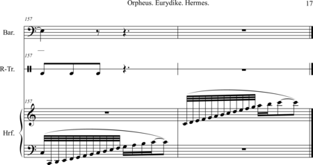 Mücher, Alwin: Carl Orff Competition 2018 Orpheus. Eurydike. Hermes. Opus 67 - Solo>X+Perc+Arp:16