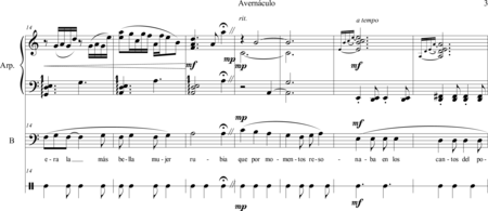 Fernández Toro, Cristian Felipe: Carl Orff Competition 2018 Avernáculo (A la Chilena) - Solo>bajo+Perc+Arp:3
