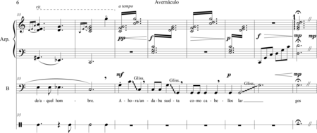 Fernández Toro, Cristian Felipe: Carl Orff Competition 2018 Avernáculo (A la Chilena) - Solo>bajo+Perc+Arp:6