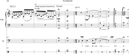 Fernández Toro, Cristian Felipe: Carl Orff Competition 2018 Avernáculo (A la Chilena) - Solo>bajo+Perc+Arp:10