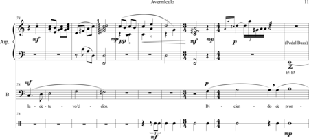 Fernández Toro, Cristian Felipe: Carl Orff Competition 2018 Avernáculo (A la Chilena) - Solo>bajo+Perc+Arp:11