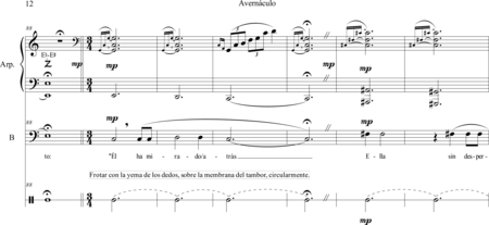 Fernández Toro, Cristian Felipe: Carl Orff Competition 2018 Avernáculo (A la Chilena) - Solo>bajo+Perc+Arp:12