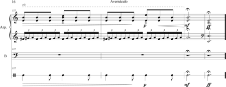 Fernández Toro, Cristian Felipe: Carl Orff Competition 2018 Avernáculo (A la Chilena) - Solo>bajo+Perc+Arp:16
