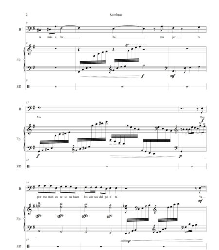 Monroy Bustos, Milton Javier: Carl Orff Competition 2018 SOMBRAS - Solo>bajo+Perc+Arp:1