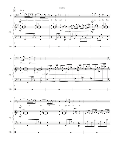 Monroy Bustos, Milton Javier: Carl Orff Competition 2018 SOMBRAS - Solo>bajo+Perc+Arp:3