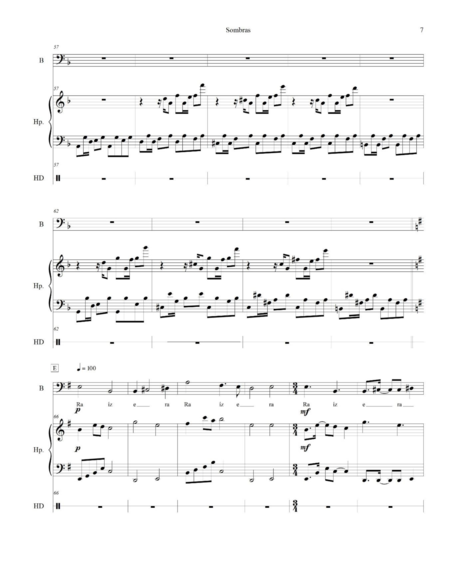 Monroy Bustos, Milton Javier: Carl Orff Competition 2018 SOMBRAS - Solo>bajo+Perc+Arp:6