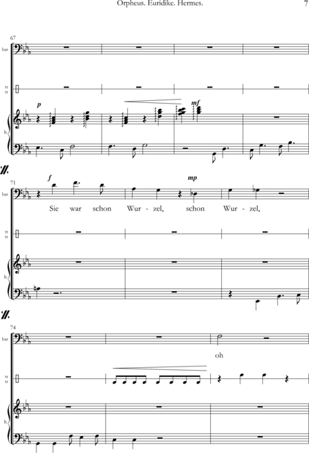 Arning, Eberhard: Carl Orff Competition 2018 Orpheus. Euridike. Hermes. - Solo>bajo+Perc+Arp:6