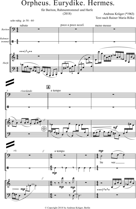 Krüger, Andi: Carl Orff Competition 2018 Orpheus.Eurydike.Hermes. - Solo>bajo+Perc+Arp:0