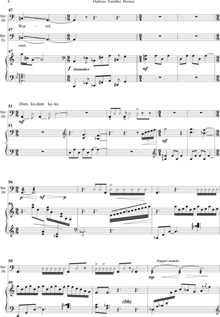 Denev, Lyubomir: Carl Orff Competition 2018 Ballad for Orpheus and Eurydice by Lyubomir DENEV - Solo>bajo+Perc+Arp:5