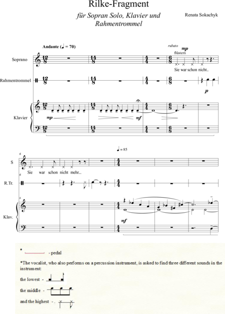 Sokachyk, Renata: Carl Orff Competition 2018 Renata Sokachyk "Rilke-Fragment" - Solo>sop+Perc+Pno:0