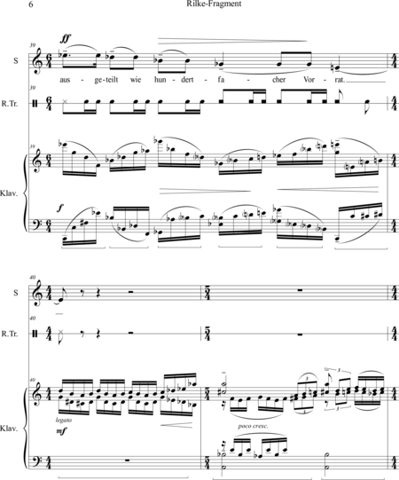 Sokachyk, Renata: Carl Orff Competition 2018 Renata Sokachyk "Rilke-Fragment" - Solo>sop+Perc+Pno:5