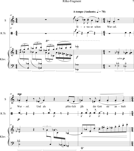 Sokachyk, Renata: Carl Orff Competition 2018 Renata Sokachyk "Rilke-Fragment" - Solo>sop+Perc+Pno:6