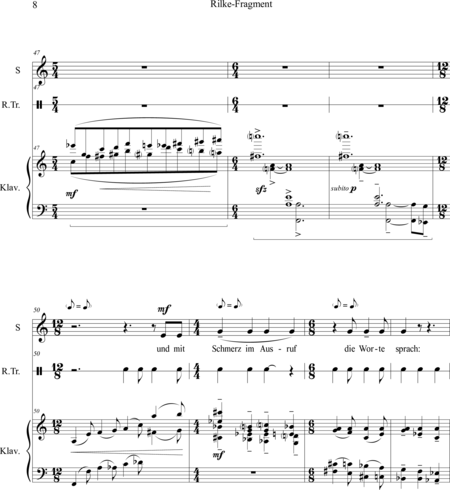 Sokachyk, Renata: Carl Orff Competition 2018 Renata Sokachyk "Rilke-Fragment" - Solo>sop+Perc+Pno:7