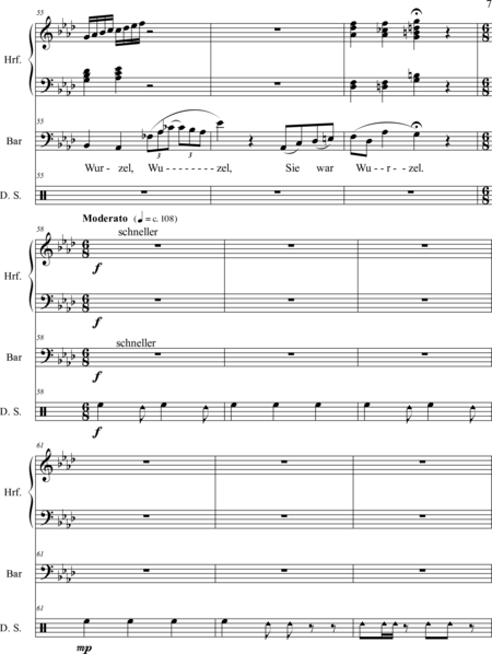 Schaepers, Felix: Carl Orff Competition 2018 Orpheus.Eurydike.Hermes - Solo>bajo+Perc+Arp:6