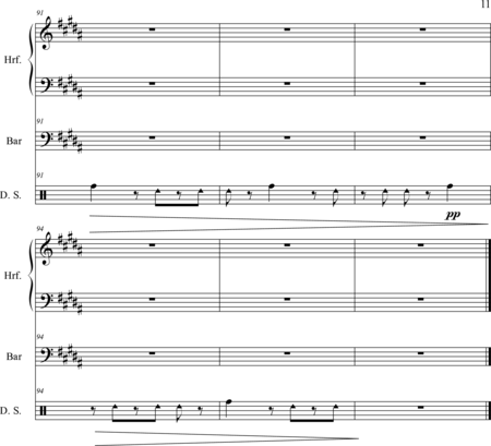 Schaepers, Felix: Carl Orff Competition 2018 Orpheus.Eurydike.Hermes - Solo>bajo+Perc+Arp:10