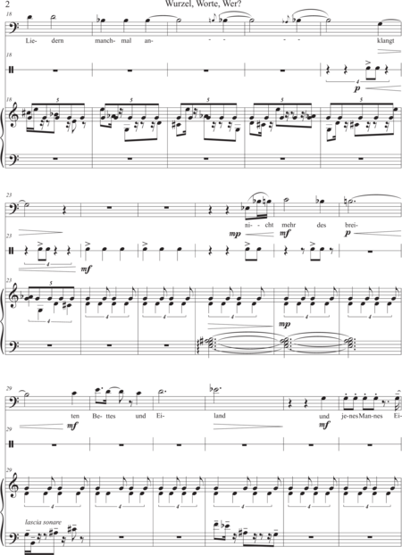 Da Fonseca, Luis Augusto: Carl Orff Competition 2018 Wurzel, Worte, Wer? - Solo>bajo+Perc+Arp:4