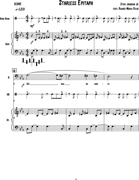 Johnson, Steve: Carl Orff Competition 2018 Starless Epitaph - Solo>bajo+Perc+Arp:0