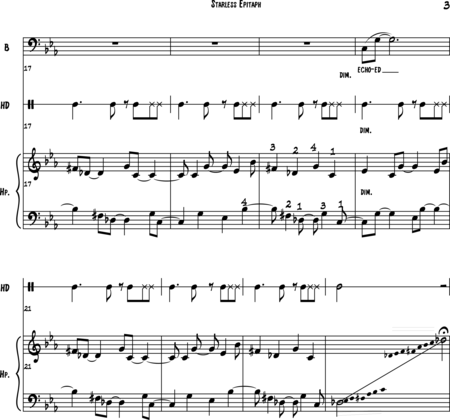 Johnson, Steve: Carl Orff Competition 2018 Starless Epitaph - Solo>bajo+Perc+Arp:2