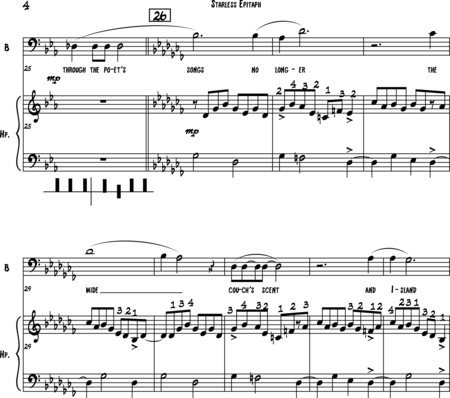 Johnson, Steve: Carl Orff Competition 2018 Starless Epitaph - Solo>bajo+Perc+Arp:3