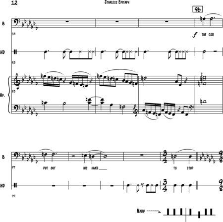 Johnson, Steve: Carl Orff Competition 2018 Starless Epitaph - Solo>bajo+Perc+Arp:11
