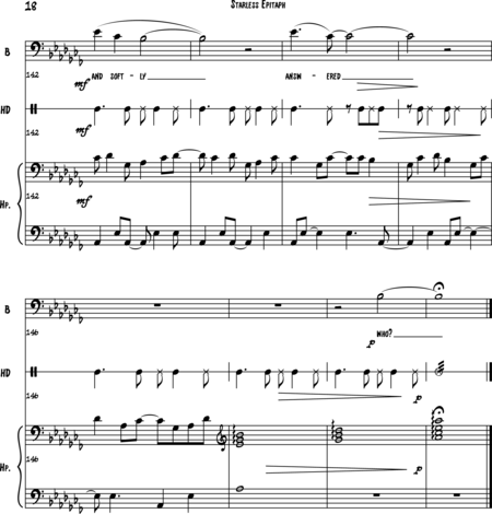 Johnson, Steve: Carl Orff Competition 2018 Starless Epitaph - Solo>bajo+Perc+Arp:17