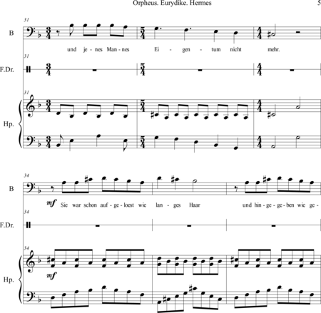 Ashkenasi, Danny: Carl Orff Competition 2018 Orpheus. Eurydike. Hermes - Solo>bajo+Perc+Arp:4