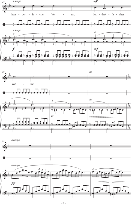Hecker, Hartmut: Carl Orff Competition 2018 Orpheus.Eurydike.Hermes_Hecker: Klavierstimme - Solo>sop+Perc+Pno:4