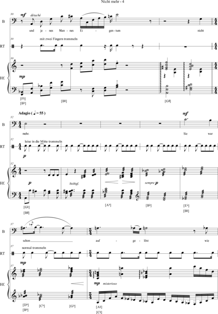 Bartholomew, Alexander: Carl Orff Competition 2018 Nicht mehr - Solo>bajo+Perc+Arp:3