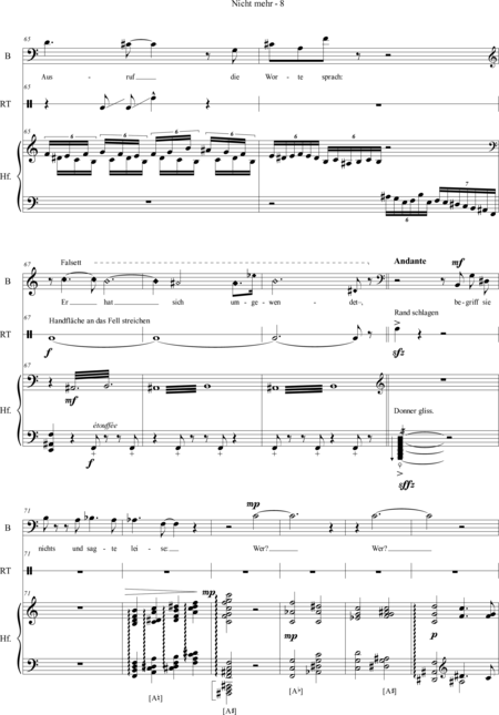 Bartholomew, Alexander: Carl Orff Competition 2018 Nicht mehr - Solo>bajo+Perc+Arp:7