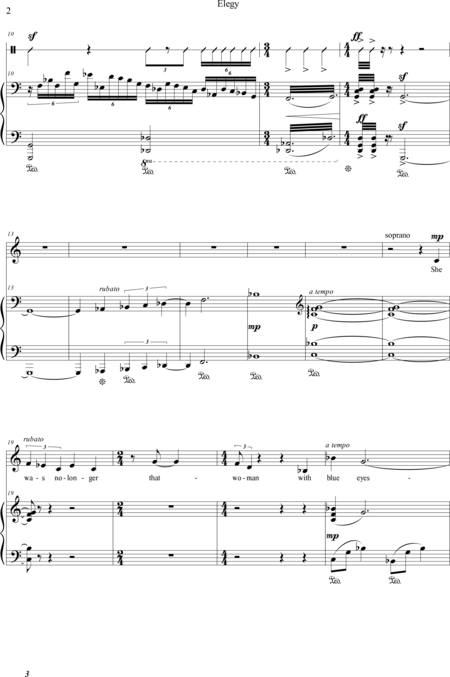 Cho, Soojin: Carl Orff Competition 2018 Orpheus.Eurydice.Hermes( Rainer Maria Rilke) Elegy fo - Solo>sop+Perc+Pno:1