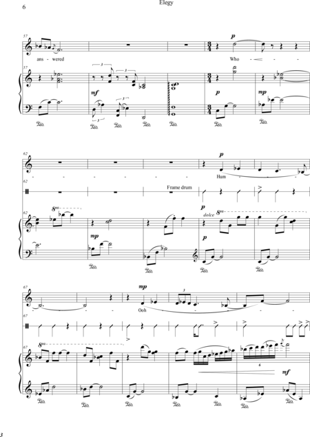 Cho, Soojin: Carl Orff Competition 2018 Orpheus.Eurydice.Hermes( Rainer Maria Rilke) Elegy fo - Solo>sop+Perc+Pno:5