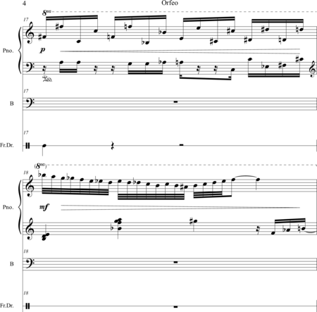Cagle, Chad: Carl Orff Competition 2018 Orfeo - Ein vergessenes Gesicht - Solo>bajo+Perc+Pno:3
