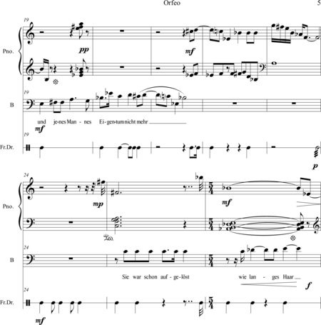 Cagle, Chad: Carl Orff Competition 2018 Orfeo - Ein vergessenes Gesicht - Solo>bajo+Perc+Pno:4