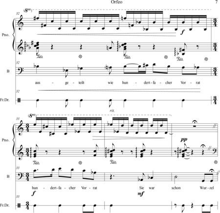 Cagle, Chad: Carl Orff Competition 2018 Orfeo - Ein vergessenes Gesicht - Solo>bajo+Perc+Pno:6