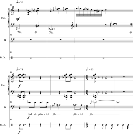 Cagle, Chad: Carl Orff Competition 2018 Orfeo - Ein vergessenes Gesicht - Solo>bajo+Perc+Pno:7