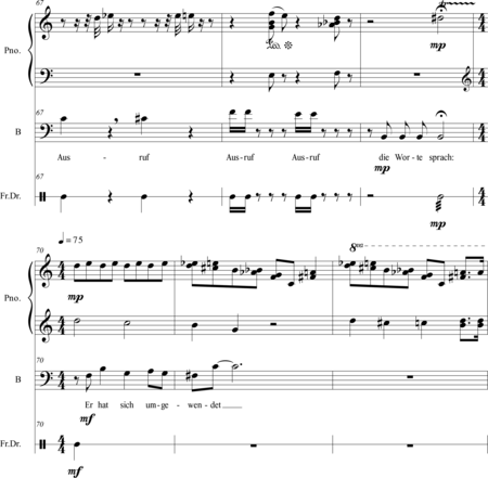 Cagle, Chad: Carl Orff Competition 2018 Orfeo - Ein vergessenes Gesicht - Solo>bajo+Perc+Pno:10