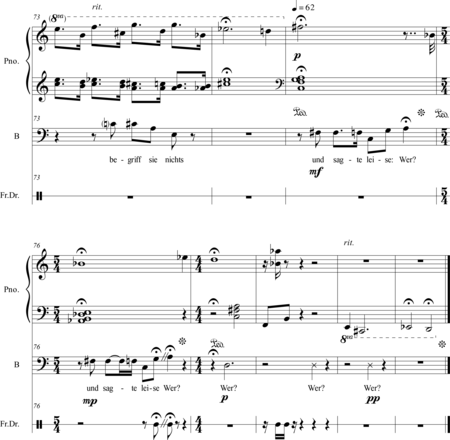 Cagle, Chad: Carl Orff Competition 2018 Orfeo - Ein vergessenes Gesicht - Solo>bajo+Perc+Pno:11