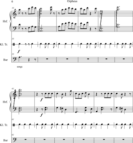 Muhr, Raphael: Carl Orff Competition 2018 Orpheus, Eurydike, Hermes - Solo>bajo+Perc+Arp:5