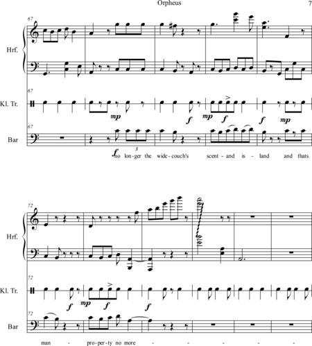 Muhr, Raphael: Carl Orff Competition 2018 Orpheus, Eurydike, Hermes - Solo>bajo+Perc+Arp:6