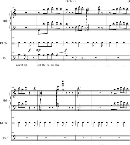 Muhr, Raphael: Carl Orff Competition 2018 Orpheus, Eurydike, Hermes - Solo>bajo+Perc+Arp:8