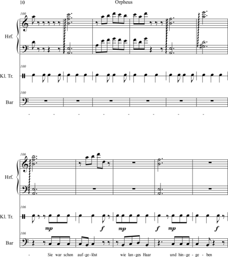Muhr, Raphael: Carl Orff Competition 2018 Orpheus, Eurydike, Hermes - Solo>bajo+Perc+Arp:9